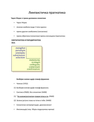 Lingvistička pragmatika