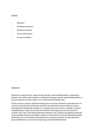 Alfabetski katalog vrste odrednica