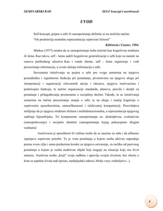 Self koncept i asertivnost