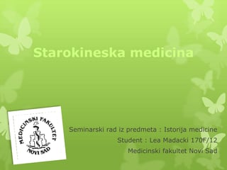 Starokineska medicina