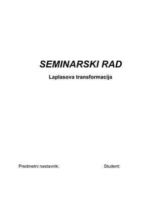 Laplasova transformacija