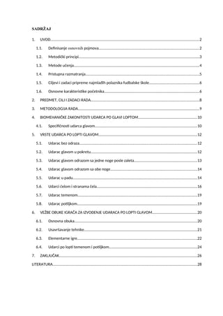 Metodika obučavanja udarca po lopti glavom