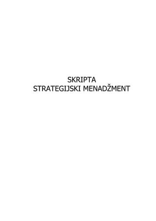Strategijski Menadžment