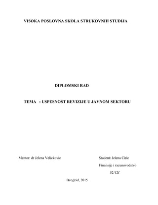 Uspešnost revizije u javnom sektoru