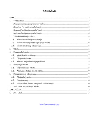 Poslovno odlučivanje