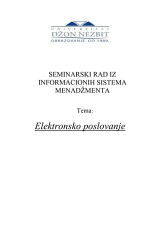 Elektronsko poslovanje