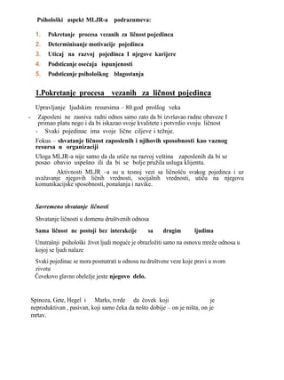 Psihološki aspekt ljudskih resursa