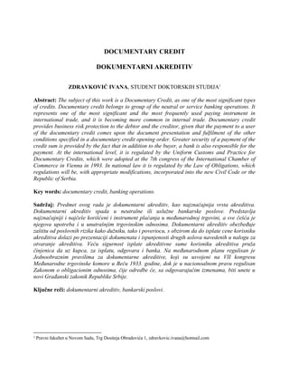 Dokumentarni akreditiv