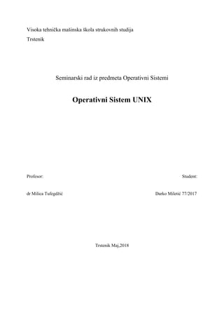 Operativni sistem Unix