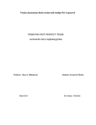 Tvorba PAST PERFECT TENSE