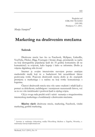 Marketing na društvenim mrežama