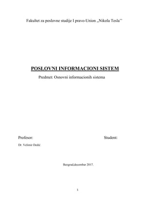 Poslovni informacioni sistemi