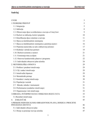 Deca sa intelektualnim smetnjama u razvoju