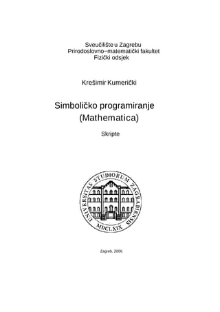Simboličko programiranje (Mathematica)