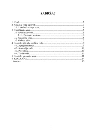 Hemijski parmetri vode