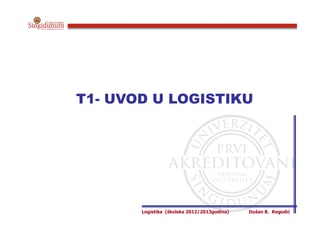 Uvod u logistiku