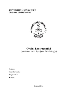 Oralni kontraceptivi