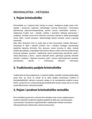 Kriminalistička metodika