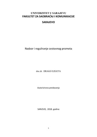 Nadzor i regulisanje cestovnog prometa