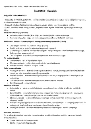 Marketing II parcijala
