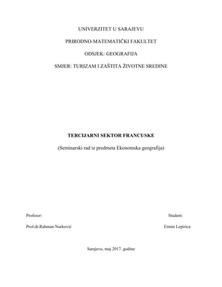 Tercijarni sektor Francuske