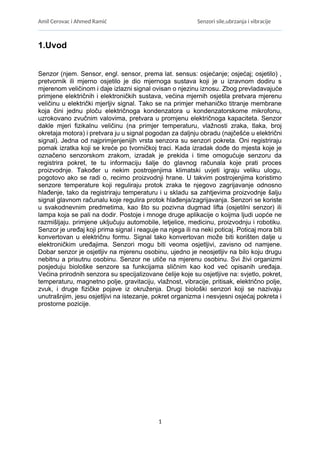 Senzori sile , ubrzanja i vibracije