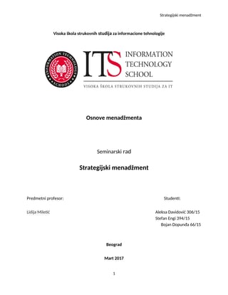 Strategijski menadžment