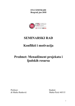 Konflikti i motivacija