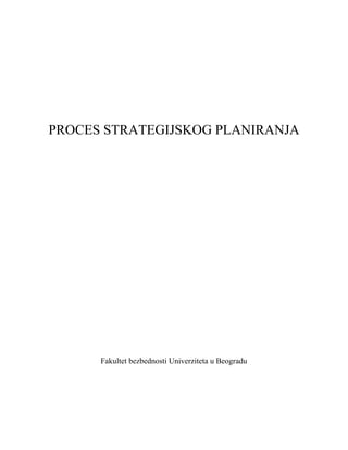 Proces strategijskog planiranja