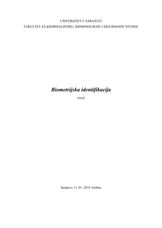 Biometrijska identifikacija