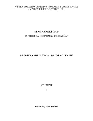 Sredstva preduzeća i radni kolektiv