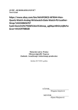 Aranžiranje i dekorisanje prodavnice