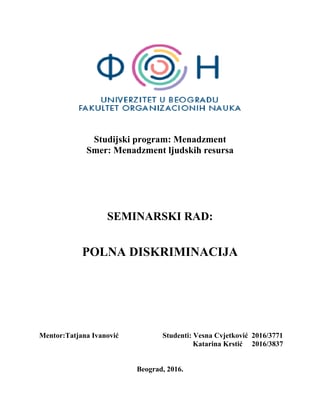 Polna diskriminacija