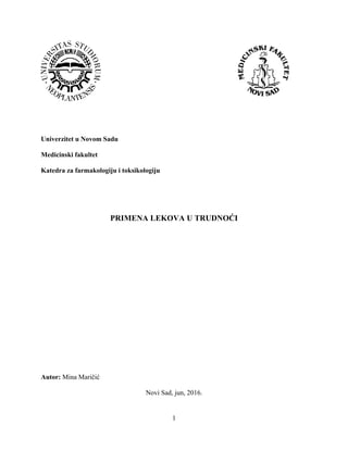 Primena lekova u trudnoći