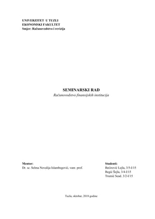 Računovodstvo finansijskih institucija