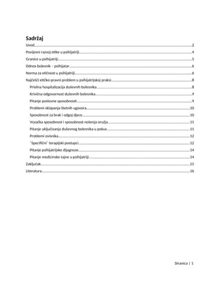 Etika u psihijatriji