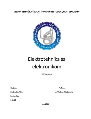 JFET tranzistor