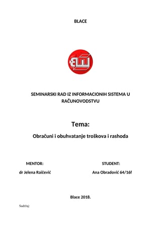 Informacioni sistemi u računovodstvu