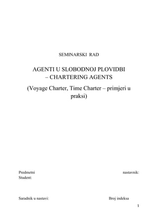 Agenti u slobodnoj plovidbi