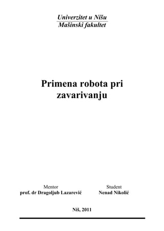 Primena robota pri zavarivanju