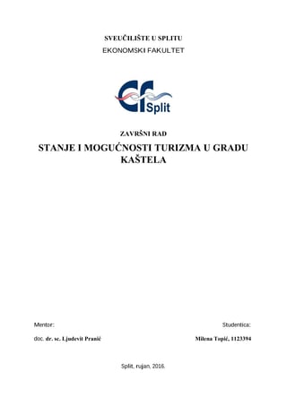 Stanje i mogućnosti turizma u gradu Kaštela