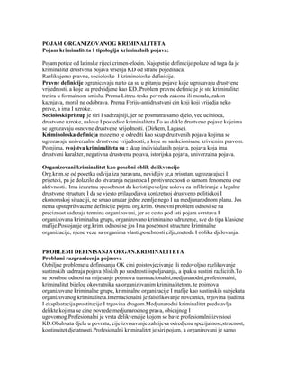 Organizovani kriminalitet