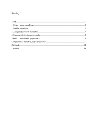 Menadžeri i pregovarači