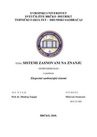 Sistemi zasnovani na znanju