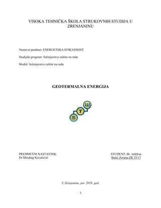 Geotermalna energija