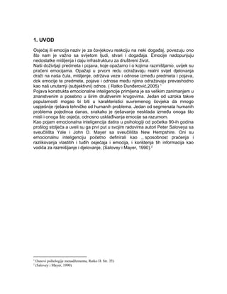 Emocialna inteligencija i emocije