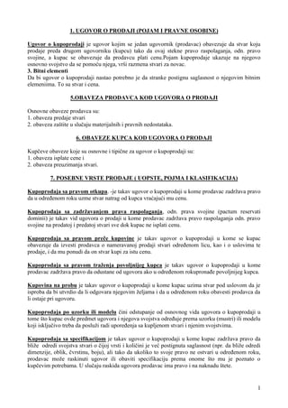 Obligaciono pravo- posebni deo