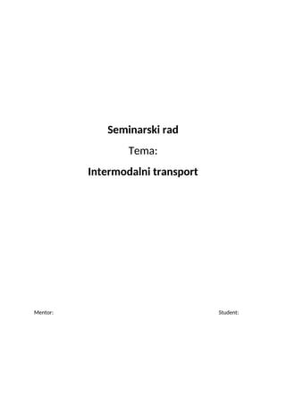 Intermodalni transport