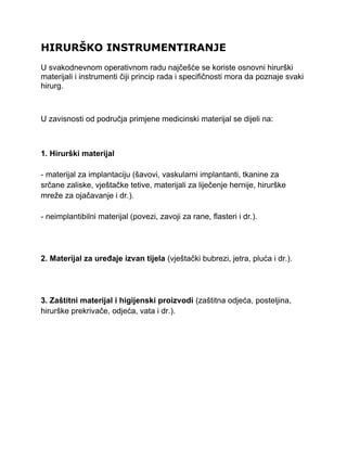 Instrumentiranje u hirurgiji