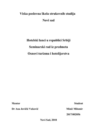 Hotelski lanci u Srbiji